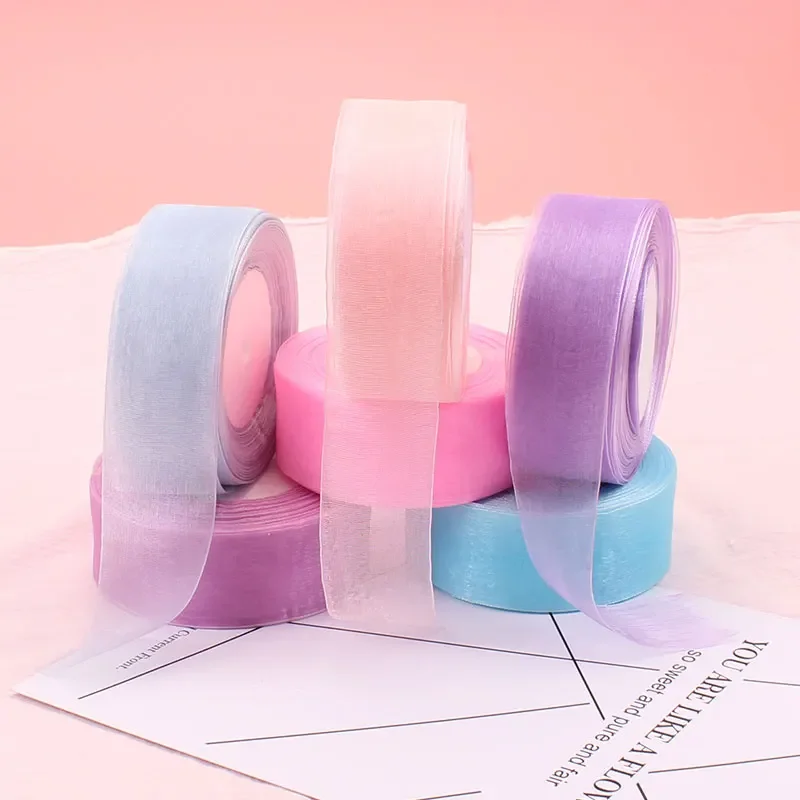 4cm chiffon organza fita ataca - Ribbon Organza Roll avaliação e preço