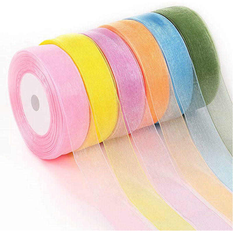 50 jardas/rolo organza fita at - Ribbon Organza Roll avaliação e preço