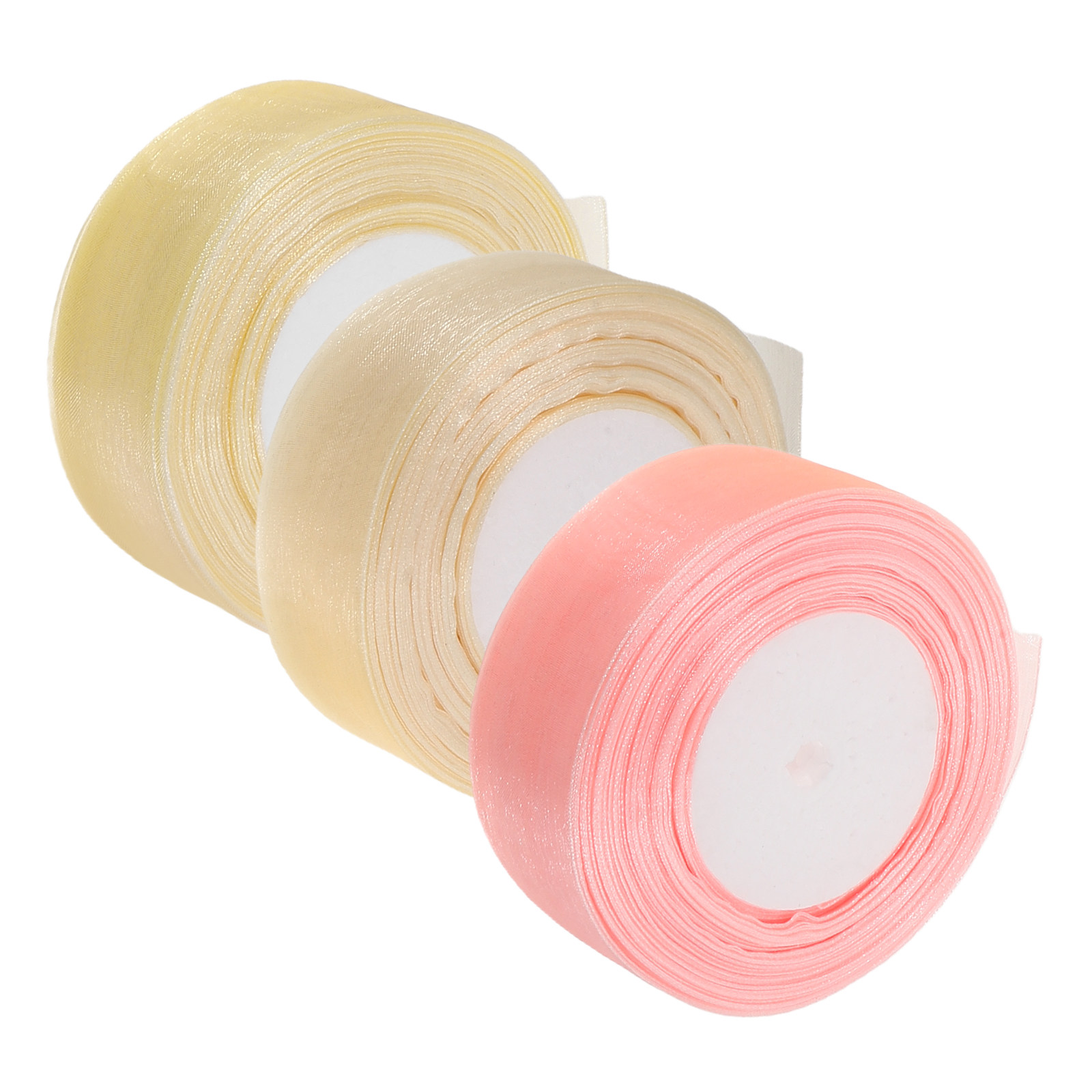 3 Rolos de Fita de Organza Tra - Ribbon Organza Roll avaliação e preço